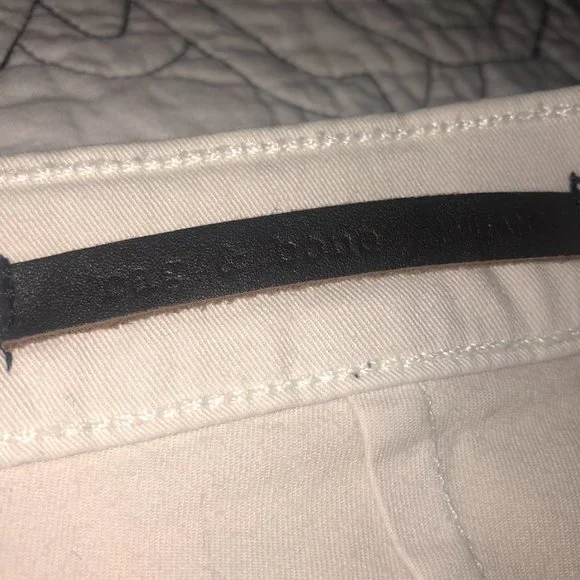 Rag & Bone 25 Cream Gray Skinny Jodhpur Leather Panel Mid-rise - Picture 8 of 12